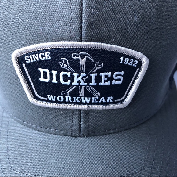 NEW DICKIES Hat Workwear Patch Canvas Trucker Cap Moss Green One Size Men’s - Picture 4 of 15